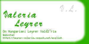 valeria leyrer business card